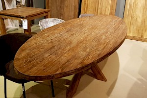 Esstisch Bella Teakholz massiv oval 240*100 cm