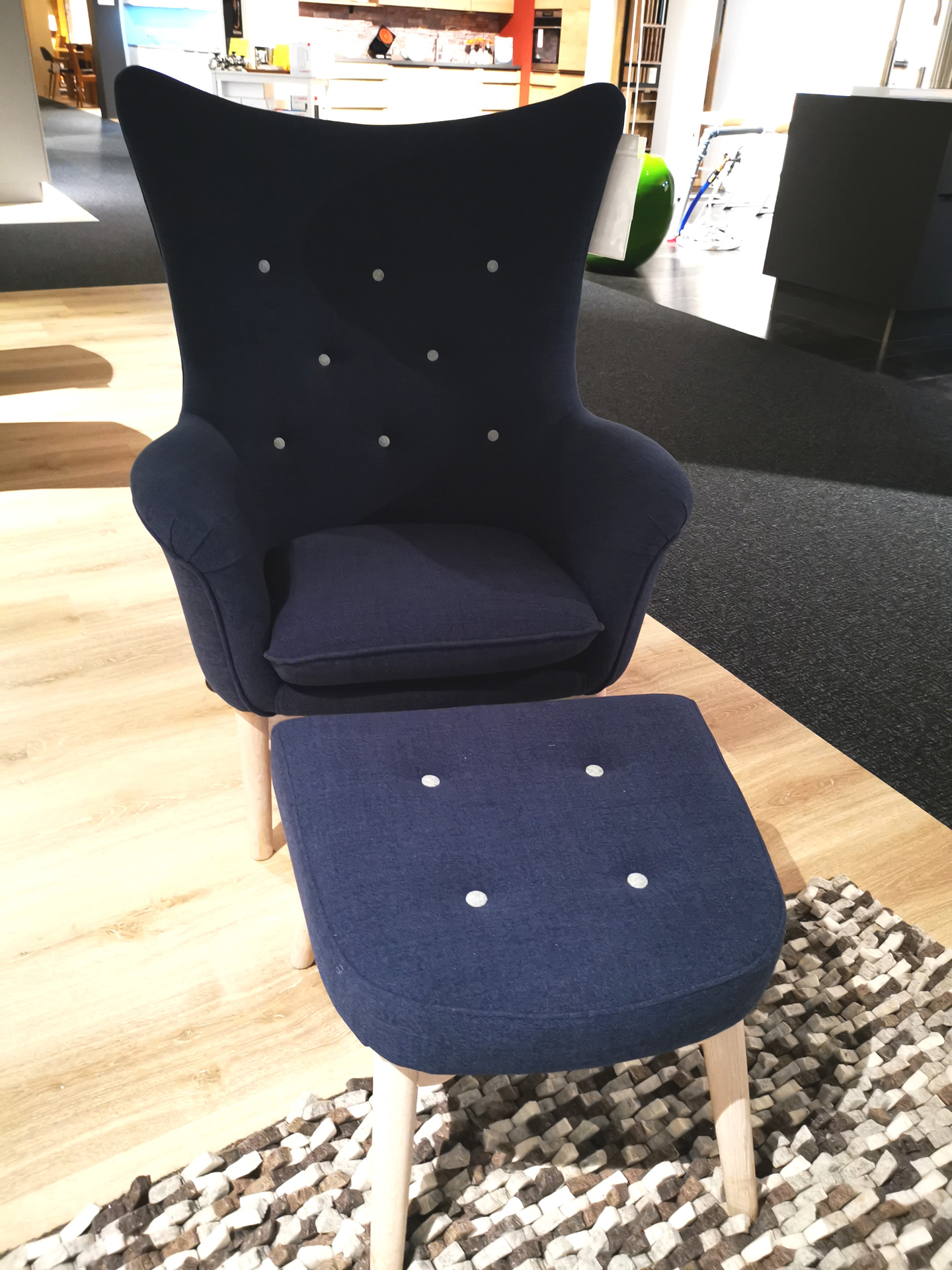 Sessel mit Hocker TL 2864