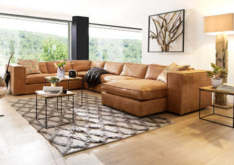 Ledersofa Z21287  - robust