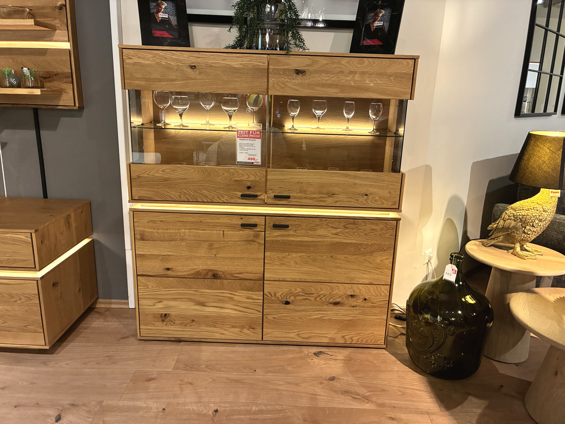 Highboard MONACO Wildeiche geölt